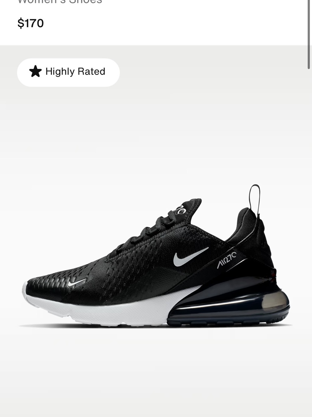 Women’s Nike Air Max 270 shoes size 7